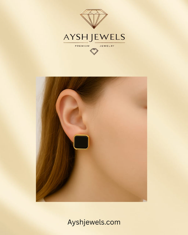 Korean black  studs