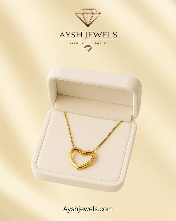 Golden heart necklace