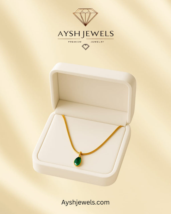 Snake green zarcon necklace