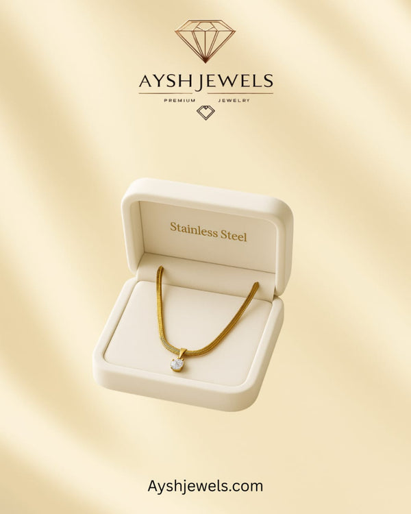 Snake stone necklace