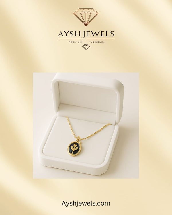 Black flower pendant