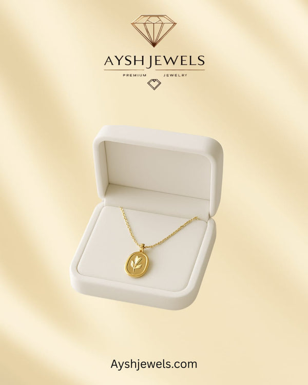 Golden flower pendant