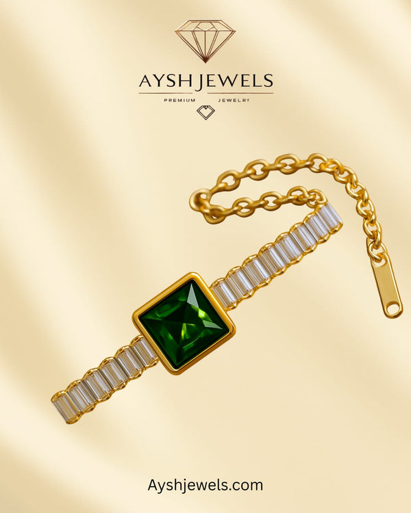 green stone bracelet