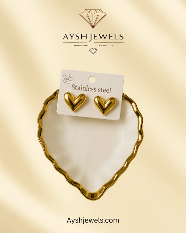 Premium Solid Heart Earrings